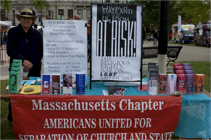 AU-MA table at Worcester City Hall